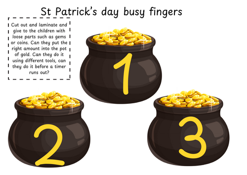 St Patrick’s day busy finger activities