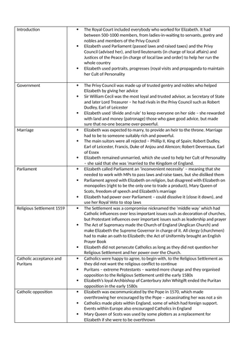 AQA Elizabeth guide lower ability