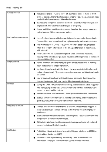 AQA America 1920-73 lower ability guide