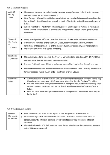 AQA Conflict 1919-39 lower ability guide