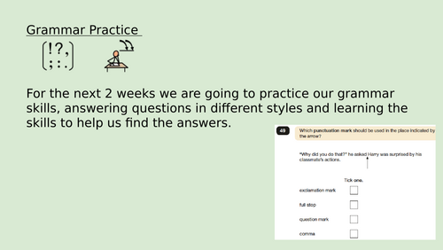 YR 2 SATS SPAG Practice - 2 weeks