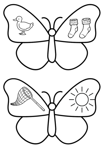 Butterfly CVC writing activity