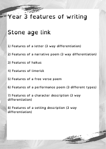 Stone Age features of writing