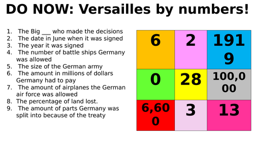 Treaty of Versailles Source Analysis