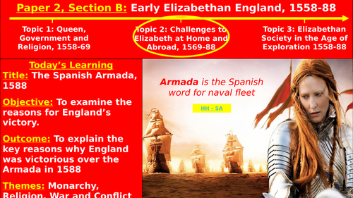 Edexcel Elizabethan England – T2, L4: The Spanish Armada, 1588