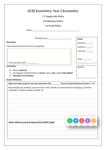 OCR GCSE Economics - 3.7 Supply Side Policies Test