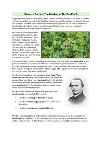 Monohybrid Inheritance AQA A Level Biology