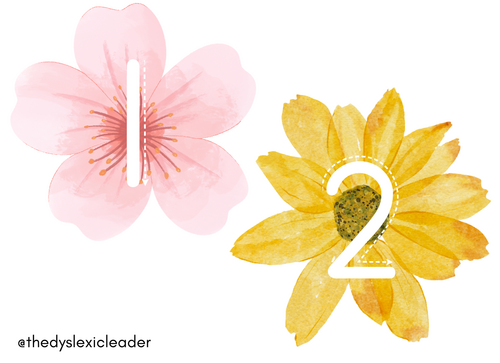 Flower number tracing 1-10