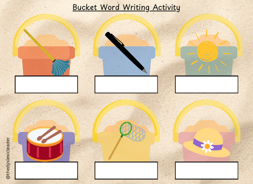 Bucket CVC and CCVC Word Writing Activity