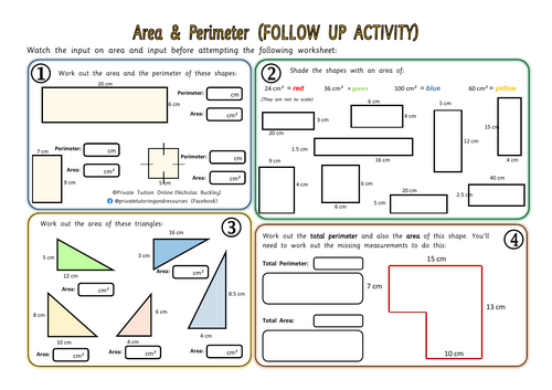Area & Perimeter (Y5/Y6) Worksheet