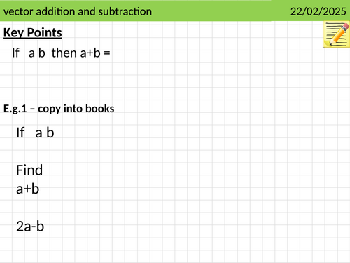 Vector addition and subtraction