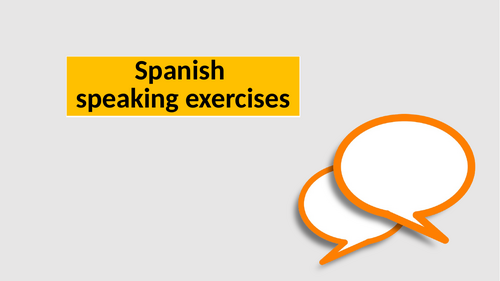 Spanish speaking exercises