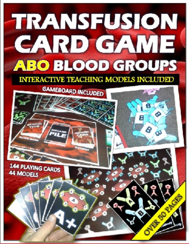 Blood Types: UNO Style Card Game and Antibody/Antigen Teaching Model Bundle