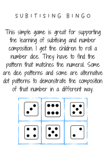 Subitising Bingo