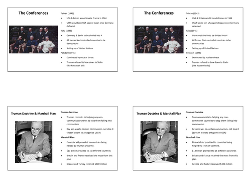 QR Code GCSE History Revision Cards (Cold War)