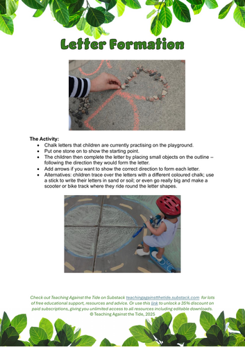 Outdoor Writing Letter Formation KS1