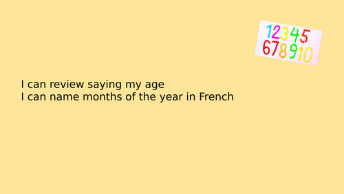 Months of the year French