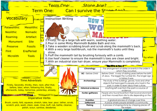 Stone Age Knowledge Organiser