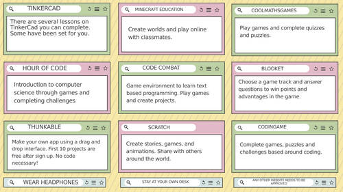 KS2 Computing Choice Board