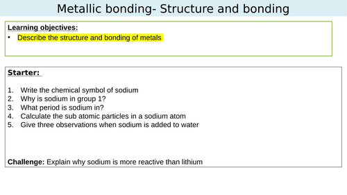 Mettallic bonding