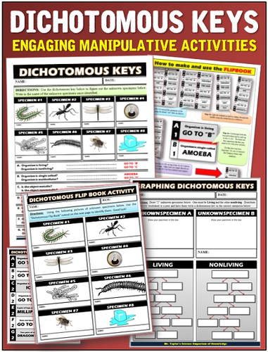 Dichotomous Keys Activity Workbook Packet