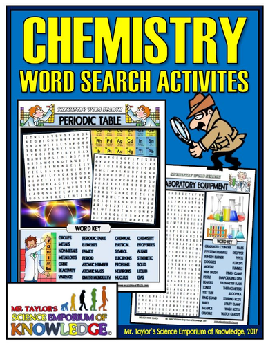 Chemistry Word Search Activities