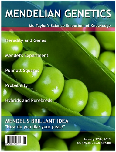 Gregor Mendel and Punnett Squares: Interactive PowerPoint and Note packet Bundle