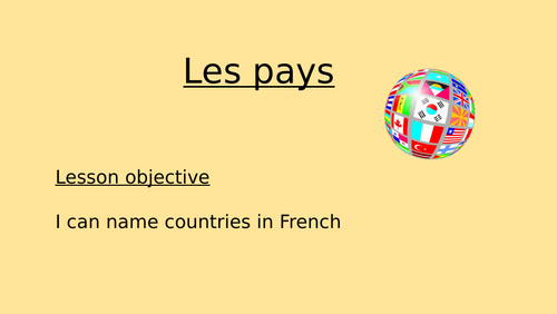 Naming countries in French