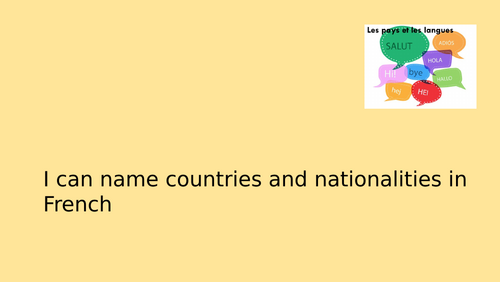 Naming countries and nationalities