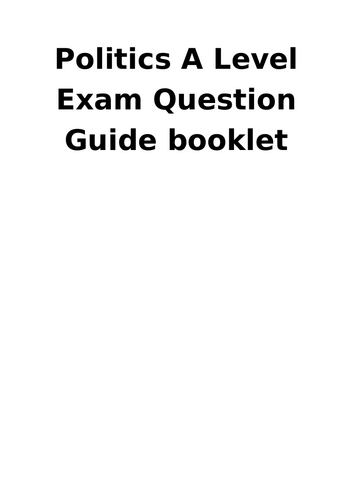 Introduction (Edexcel Politics) (Glossary and Exam Guidance booklet)
