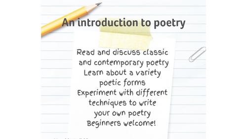 Introduction to Poetry lesson