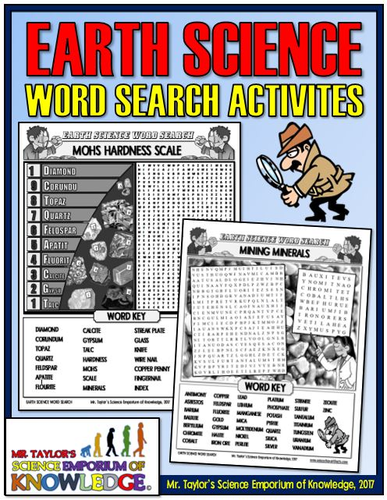 Earth Science: Word Search Puzzle Activities Megabundle