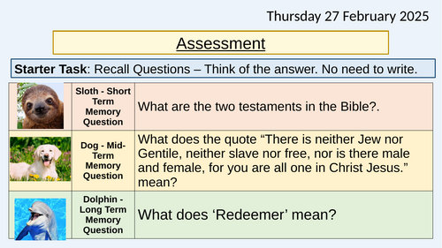 Christian Beliefs - Comprehensive Christian Beliefs Assessment - Lesson 6