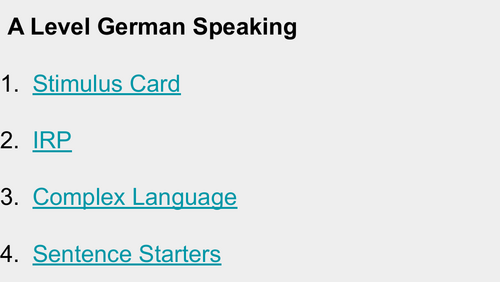 AQA A Level German: Speaking