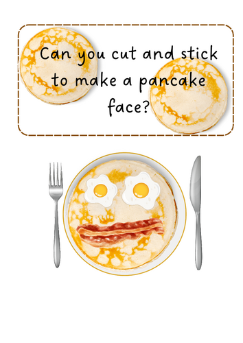 Pancake Day Cut and Stick Pancake Faces