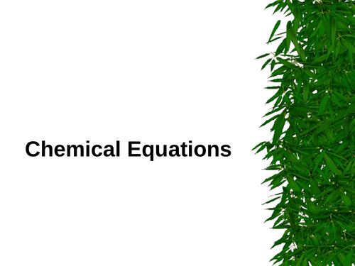 Chemical Equations: IGCSE Chemistry