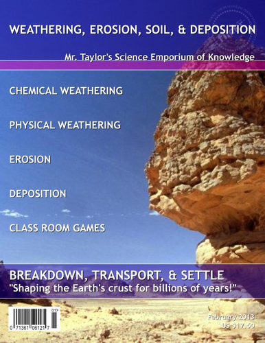 Erosion and Weathering Activities and Graphic Organizers