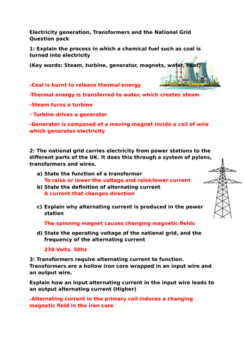 Electricity and the National Grid