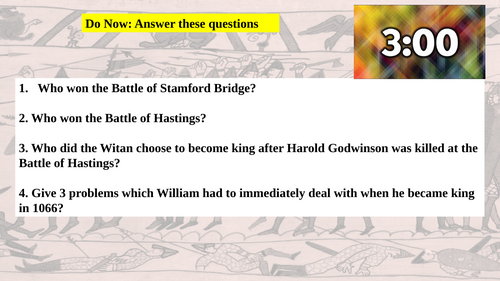 Lesson 8: How effective was the Feudal system and Domesday book in Norman Control over England?