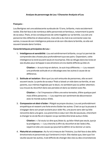 No et Moi Character Analysis