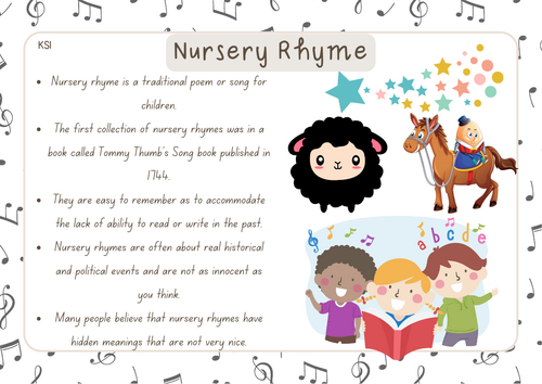 Music Knowledge Organiser - Nursery Rhymes