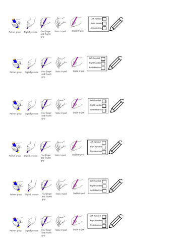 Pencil grip assessment tool