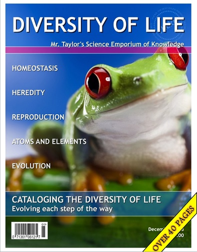Living Things: Diversity & Chemistry of Life Note Packet & Animated Power Point