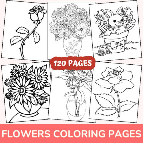 Beautiful Flower Coloring Pages for Creative Kids and Adults