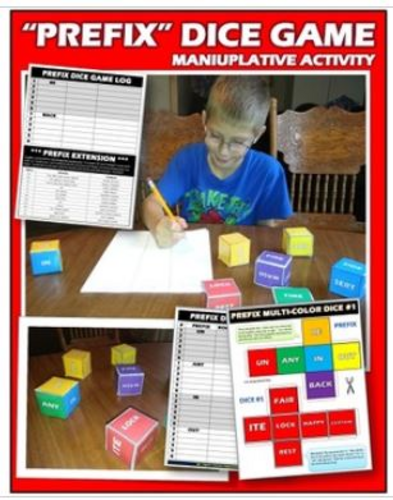 Prefix & Suffix Dice Game: Engaging Manipulative