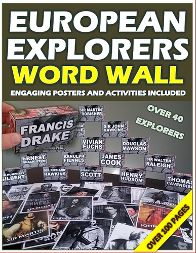 European Explorers 3D Word Wall