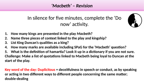 New for 2025 AQA Macbeth Exam Question: Kingship