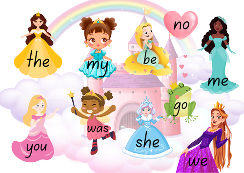 Princess tricky word mat