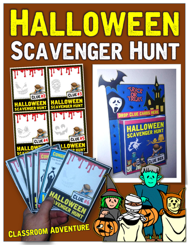 Halloween: Classroom Scavenger Hunt Game