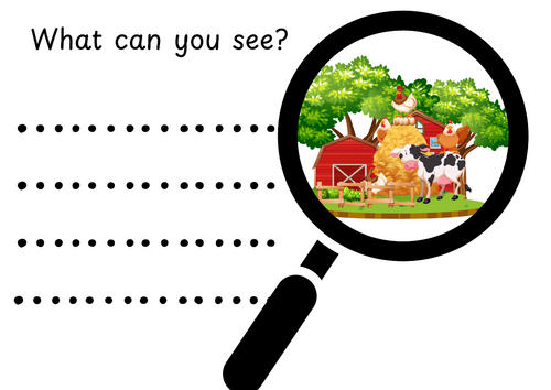 What can you see on the farm, writing prompt